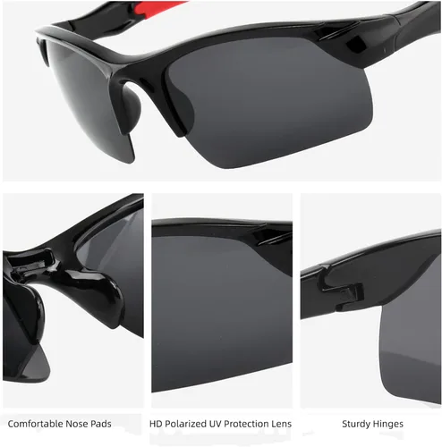Miniatura 5 de KENBO Polarized Sports Sunglasses for Kids Wrap Around Sunglasses Baseball Cycling UV Protection for Boys Girls Age 3-10