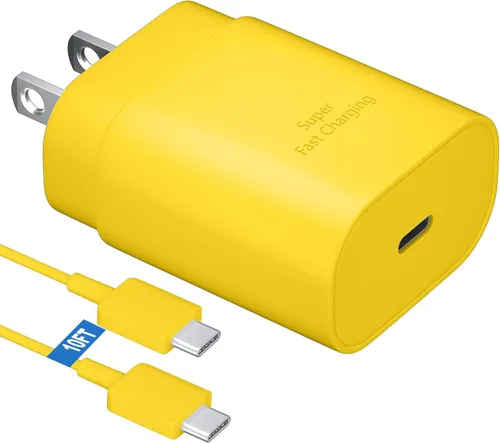Miniatura 20 de Cable de carga súper rápida de 25W Tipo C con bloque y cable cargador USB C de 10 pies para teléfono Android Samsung Galaxy S25/S24 Púrpura