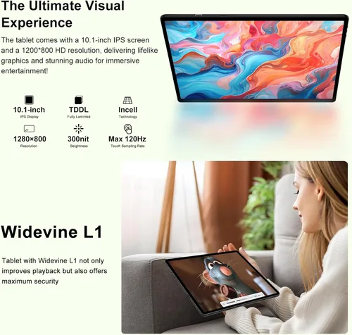 Miniatura 7 de Tablet para niños de 10 pulgadas Android 15, 30 GB RAM 64 GB ROM 1 TB de expansión, tableta Octa-Core con Gemini AI, 6000mAh, WiFi 5G, pantalla HD