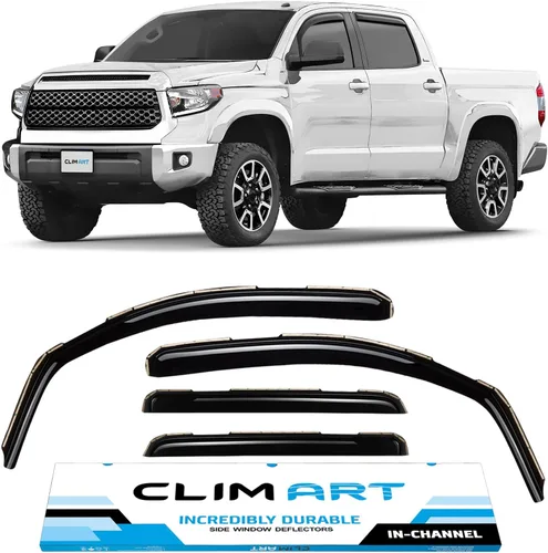 Miniatura 16 de CLIM ART Deflectores de lluvia increíblemente duraderos en el canal para Chevrolet (Chevy) Silverado/GMC Sierra 1500 2007-2013 de cabina extendida