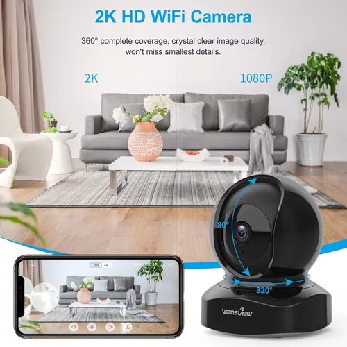 Miniatura 3 de Wansview Cámara de seguridad inalámbrica 1080P HD Wansview, WiFi Home cámara interior para bebé/ mascota/ niñera, detección de movimiento, 2 vías