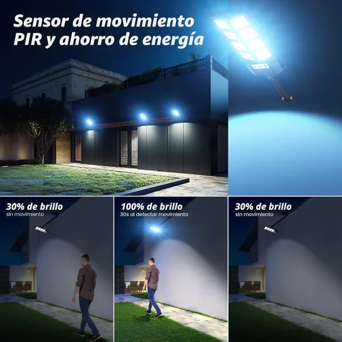 Miniatura 5 de WYWNA Luces Solares para Exteriores, Luces Solares LED de 6000K para Exteriores Impermeables, Reflectores Solares para Exteriores con Sensor