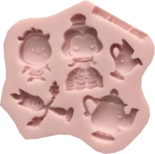 BEAUTY & THE BEAST BELLE & FRIENDS (Medidas Segunda imagen/NO DEVOLUCIONES)) Molde de silicona por Oh! Sweet Art
