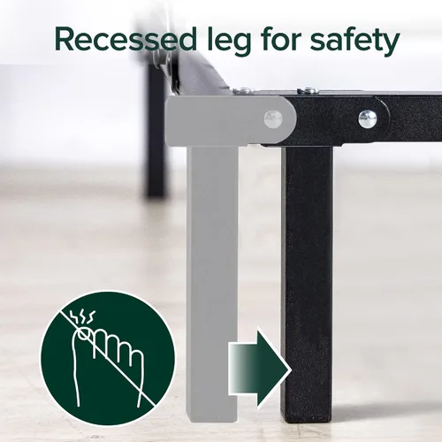 Miniatura 6 de ZINUS - Base metálica Compack de soporte para cama, 7 pulgadas, para colchón y somier, color negro, tamaño individual Blanco