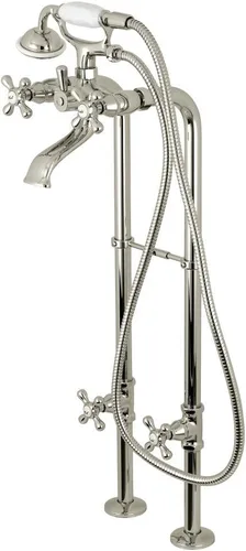 Miniatura 9 de Kingston Brass CCK266K7 Paquete de grifo de bañera independiente, latón cepillado, 32-5/8 pulgadas de longitud