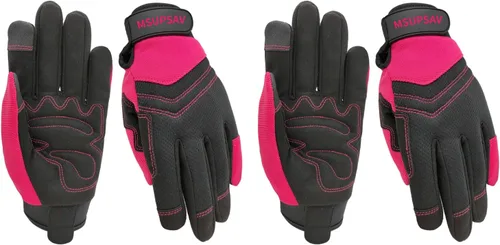 Miniatura 14 de Guantes de jardinería a prueba de espinas y resistentes a pinchazos con agarre, guante de jardín para mujer, regalos de cuero para trabajo en el 1