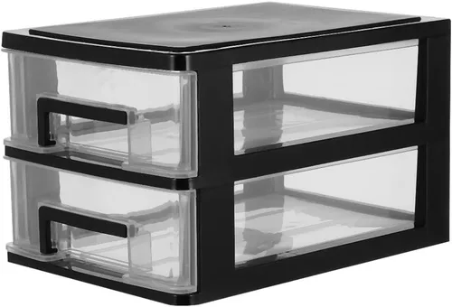 Gabinete de almacenamiento Estante de almacenamiento de múltiples capas tipo cajón armario Negro