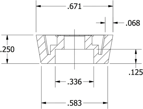 Miniatura 2 de 4 patas pequeñas de goma redondas y suaves, 0.250 pulgadas de alto x 0.671 pulgadas de profundidad, fabricadas en Estados Unidos, tablas de cortar
