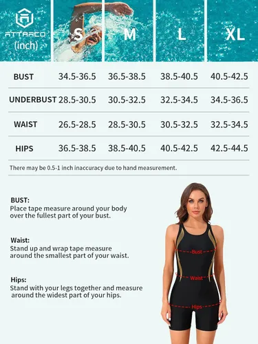 Miniatura 6 de ATTRACO Traje de baño de una pieza para mujer, traje de baño de entrenamiento atlético con espalda cruzada