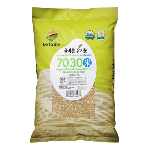 Miniatura 4 de McCabe Paquete de arroz orgánico de 12 libras (1 arroz blanco + 1 arroz integral y arroz dulce integral mezclado, 7030), certificado orgánico por