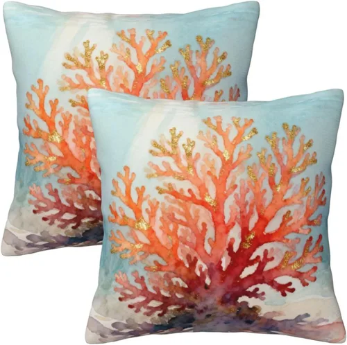 Miniatura 13 de Lcokin - Fundas de almohada decorativas con rayas rojas y negras abstractas, 16 x 16 pulgadas, juego de 2, funda cuadrada de cojín gris para sofá