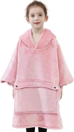 Miniatura 12 de KFUBUO Manta portátil con capucha de sherpa para niños, todos los patrones, sudadera de gran tamaño con bolsillo, regalos de cumpleaños para niñas