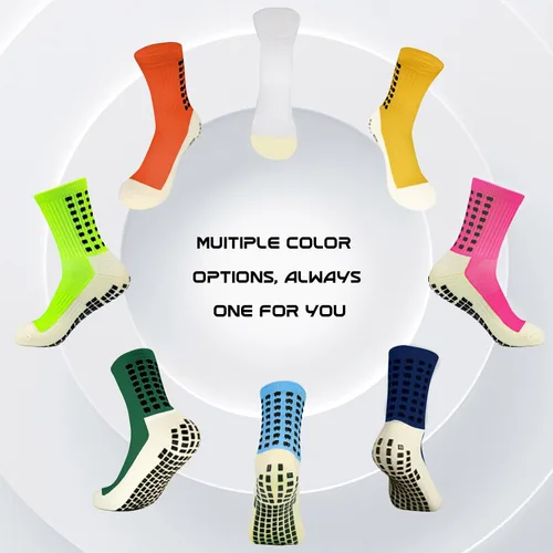 Miniatura 4 de Yufree Calcetines de fútbol para hombre, antideslizantes, almohadillas de agarre antideslizantes para fútbol, baloncesto, deportes, 4 pares