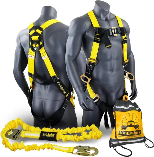 Miniatura 9 de KwikSafety - Charlotte, NC - Rattler [2 Pack] Amortiguador interno de choque de una pierna de 6 pies Cordón de seguridad OSHA ANSI Equipo