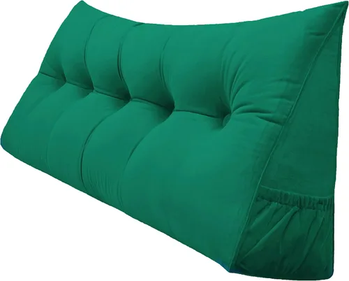 Miniatura 23 de Peachwell Almohada triangular de lectura para reposo en cama, cojín reforzador grande para cabecero, respaldo, almohada de cuña con funda extraíble