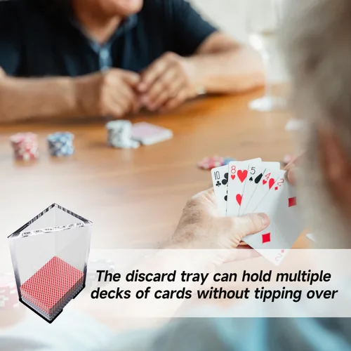 Miniatura 5 de GSE Games & Sports Expert Bandejas acrílicas de desechos, bandejas de grado casino para blackjack, puente, cartas