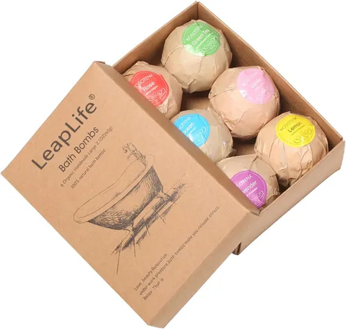 Set de regalo de bombas de baño, orgánicas hechas a mano con materiales 100% naturales para niños, mujeres y hombres, el mejor regalo para todos los