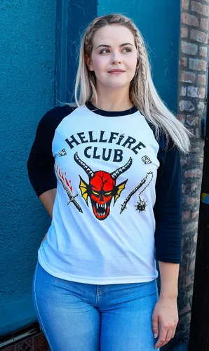 Miniatura 4 de Stranger Things Camiseta de manga larga raglán para adulto Hellfire Club