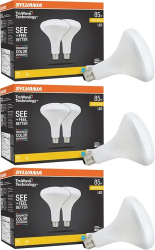 Miniatura 9 de Sylvania TruWave BR40 Bombilla LED, 85 W = 12 W, base media, regulable, esmerilada, 2700 K, blanco suave, paquete de 2 (40785)