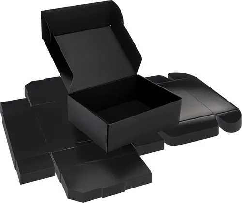 Miniatura 12 de Rempry Cajas de envío negras de 9 x 6 x 4 pulgadas, paquete de 20 cajas de cartón para pequeñas empresas, cajas de regalo para embalaje de envío