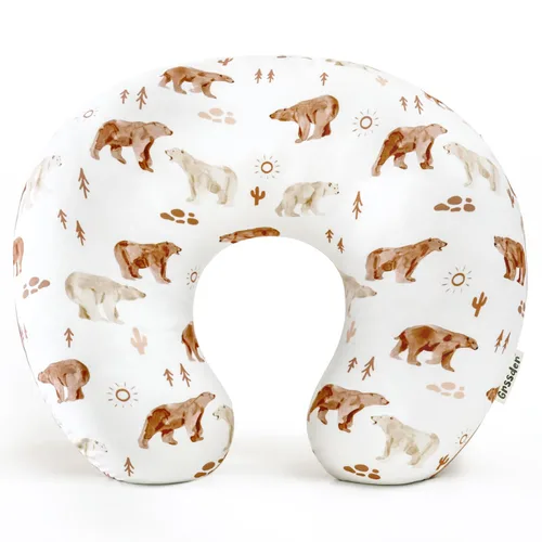 Miniatura 15 de GRSSDER Funda de Almohada de Lactancia Elástica Minky Removible Fundas de Lactancia para Almohadas de Lactancia Materna, Forro Ultra Suave y Cómodo