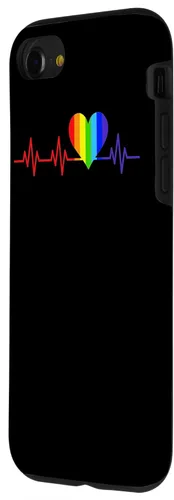 Miniatura 2 de iPhone SE (2020) / 7 / 8 Gay Heartbeat Pride Flag Gift And Queer LGBTQ Rainbow Estuche de regalo