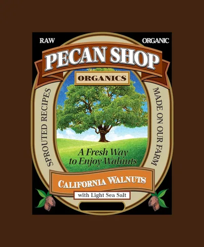 Miniatura 8 de Pecan Shop Nueces orgánicas de California para aperitivos, cultivo en huerto familiar, germinado, ligeramente salado en el mar, (2 libras)