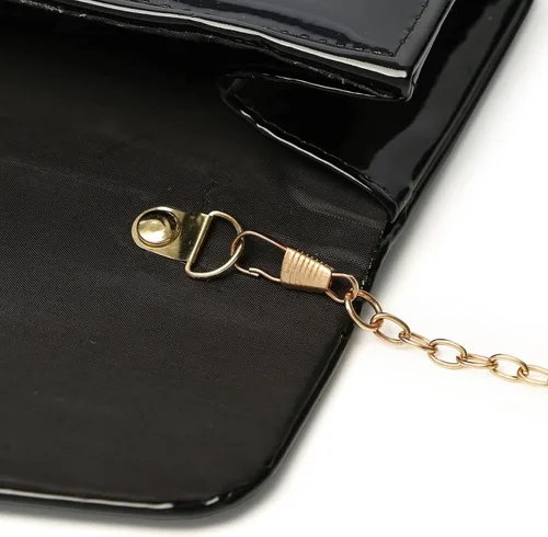 Miniatura 8 de Monederos de mano color piel para mujer, bolso de charol rojo, bolso sobre de charol negro para boda, fiesta, regalo, viajes