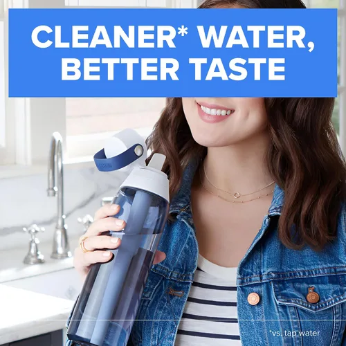 Miniatura 4 de Botella de agua con filtro de material duro premium Brita, sin BPA, reutilizable, reemplaza 300 botellas de agua de plástico, el filtro dura 2 meses