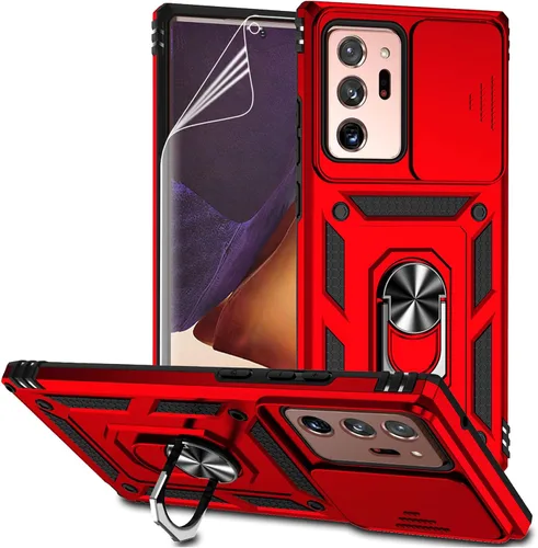 Miniatura 13 de Funda para Samsung Galaxy Note 20 Ultra con cubierta para lente de cámara, protector de pantalla HD, prueba de caídas de grado militar, soporte