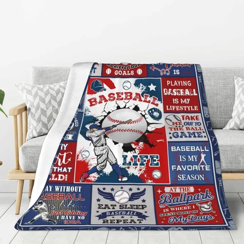 Miniatura 2 de Regalos de béisbol, regalos de béisbol para niños de 8 a 12 años, manta de béisbol, regalos de entrenador de béisbol, manta de regalo temático