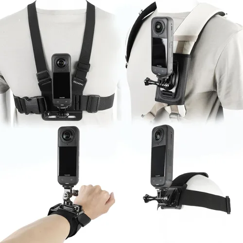 Kit de accesorios para Insta360 One X5/X4/X3/X2/X, One R, X y GoPro Hero 9, nueva montura de enganche rápido para la cabeza + arnés de montaje en el