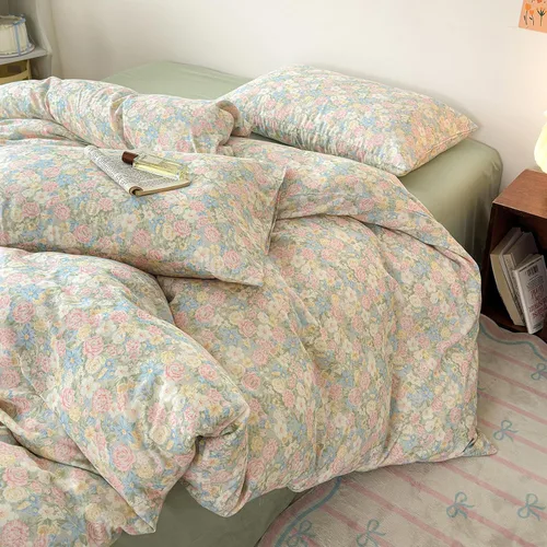 Miniatura 15 de Polka Dot Twin XL Duvet Cover Pink Zipper Twin XL Comforter Cover Cotton Double Gauze Cute Soft Duvet Cover Set with 2 Pillowcases Boho Girls