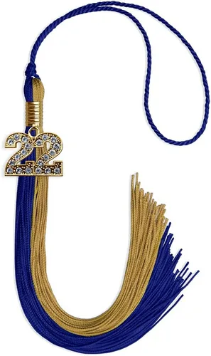Miniatura 141 de Endea Graduation Borla de doble color con dije dorado (negro/oro brillante, 2022)