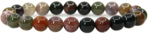 Miniatura 44 de Amandastone Pulsera elástica de cuentas redondas de 0.315 in con piedras preciosas naturales de 7 pulgadas