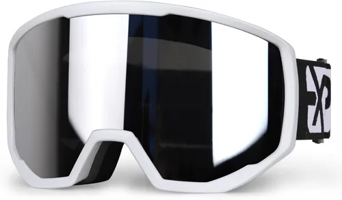 Miniatura 13 de EXP VISION Gafas de esquí/snowboard para hombres y mujeres, gafas de nieve OTG antiniebla con protección UV Marco Negro Púrpura
