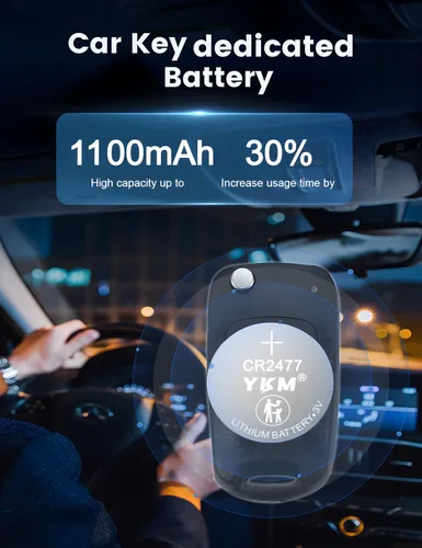 Miniatura 3 de YKM Batería de litio CR2477 de 3 V de alta capacidad DL2477 ECR2477 2477 2477 para sensor de temperatura, termostato inteligente, detector