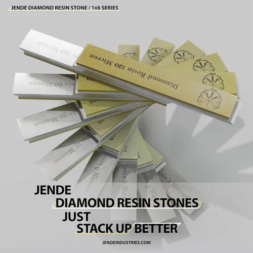 Miniatura 7 de Jende Piedra de afilar de diamante de resina de 1 x 6 pulgadas para Edge Pro, Hapstone, TSProf, Jende JIGS para cuchillos (3 micras (grano 6000))