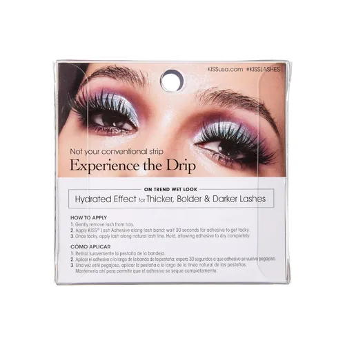 Miniatura 7 de KISS - Pestañas postizas Lash Drip, Spiky X Boost Volume, efecto hidratado de aspecto húmedo único, pestañas postizas reutilizables de varias (Icy)