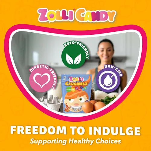 Miniatura 5 de Zolli Caramelz Caramelz Caramelz - Caramelo cremoso, masticable, sin colorantes, caramelo saludable apto para dieta keto y diabética, golosinas