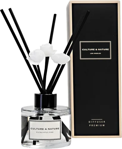 Miniatura 18 de CULTURE & NATURE - Set de difusor de varillas de 6.7 onzas líquidas (200ml) - Difusor con varillas perfumado a vainilla - Fragancia para el hogar