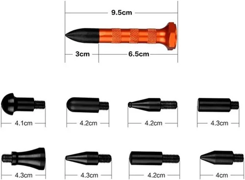 Miniatura 8 de GS Herramientas de mano 10 unids kit de reparación de abolladuras sin pintura martillo de goma Herramientas de extracción de abolladuras de granizo