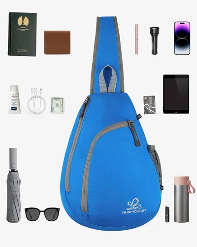 Miniatura 6 de Bolso de hombro WATERFLY, morrales, bolsos, mochilas triangulares cruzadas sobre el cuerpo, de soga, para senderismo o mochilas multiuso y bolsa
