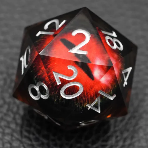 Miniatura 22 de Dados de mazmorras y dragones D20,3.346 in Dragon Eye D20,Dados de núcleo líquido para TTRPG