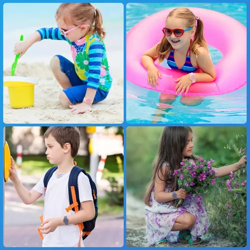 Miniatura 7 de Pulsera impermeable compatible con funda Airtag para niños (paquete de 2), pulsera de silicona suave oculta, rastreador GPS ligero compatible