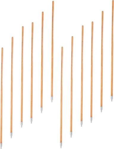 Miniatura 15 de Matthew - Cabezales de repuesto para trapeador húmedo de algodón resistente (azul, mediano, paquete de 12) con 2 paños de microfibra para uso