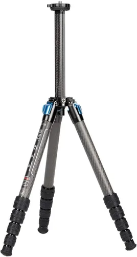 Miniatura 8 de SIRUI ST-124 Trípode de fibra de carbono con columna central triangular, impermeable, trípode de viaje para cámaras, 4 secciones, 62.2 pulgadas