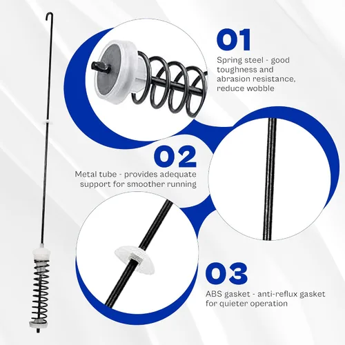 Miniatura 4 de W10780045 NTW4516FW2 NTW4516FW1 NTW4605EW0 Kit de varilla de suspensión para lavadora (26.7 pulgadas) para Amana Whirlpool Kenmore -Reemplazar