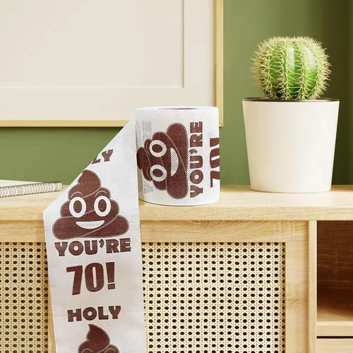 Miniatura 9 de Decoraciones de cumpleaños 70 para hombres y mujeres, ideas de regalos de 70 años para él y ella, rollo de papel higiénico de broma divertida, 70