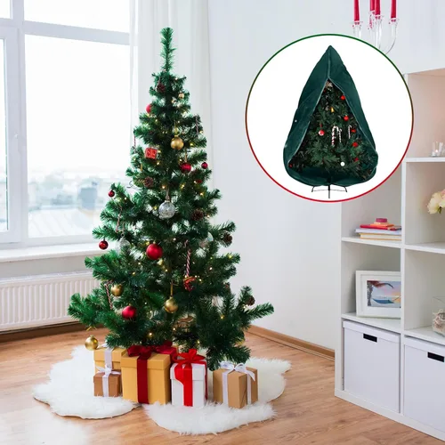 Miniatura 7 de Shappy Bolsa de almacenamiento para árbol de Navidad de 6 x 4.6 pies, bolsa vertical a prueba de polvo con cremallera y cordón para Navidad, a